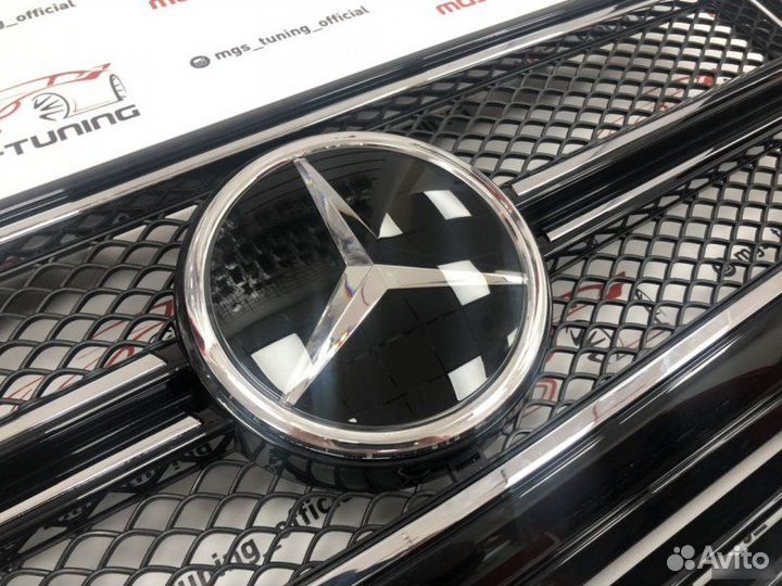 Решетка Mercedes G-class G63 AMG + стеклянный знак