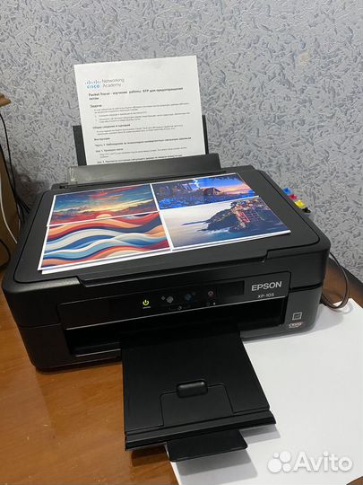 Цветной струйный мфу принтер с снпч