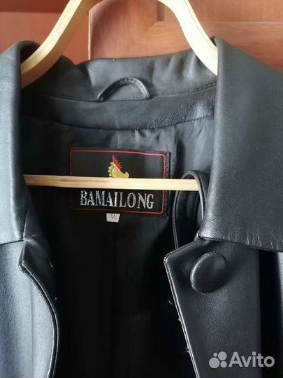 Кожаный плащ женский длинный