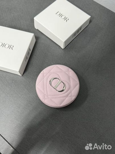 Dior зеркало кожаное розовое