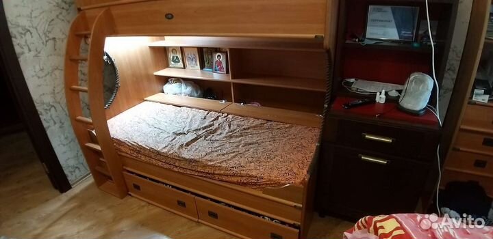 Детская двухъярусная кровать капитан Флинт