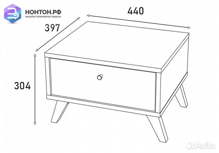 Тумба прикроватная Фьюжн tropical / дуб крафт золо