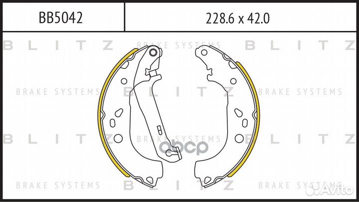 Колодки тормозные барабанные зад BB5042 BB5