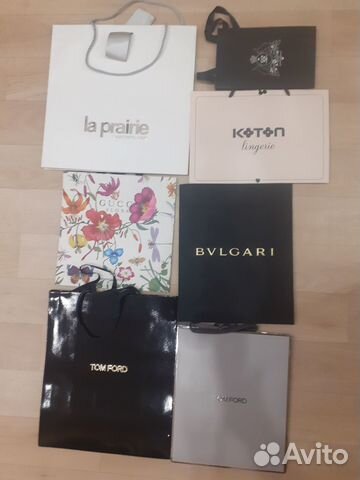 Брендовые подарочные пакеты новые