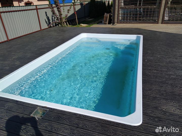 Стеклопластиковый бассейн (5х3х1,5) для дома