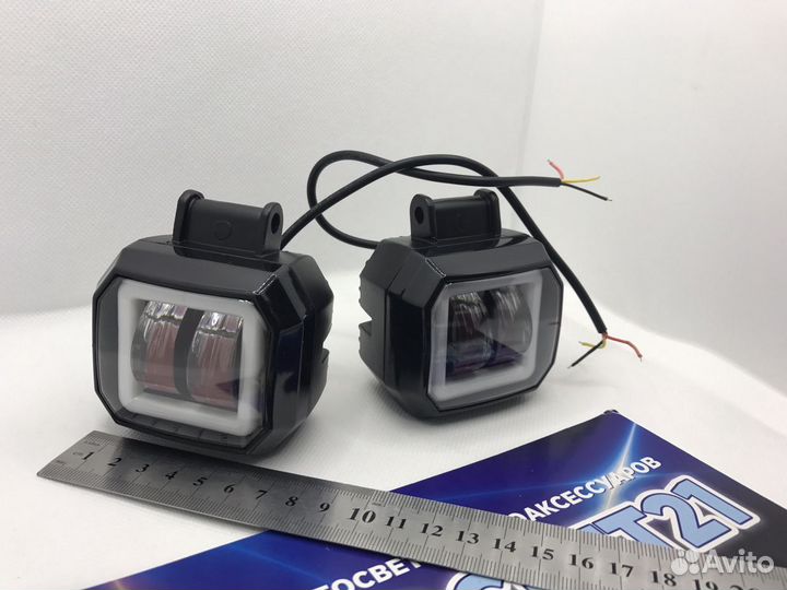 Led противотуманка с ангельской глазкой