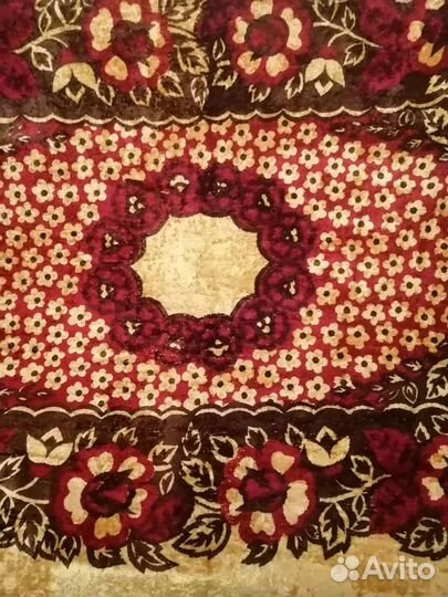 Скатерть покрывало плюшевая винтаж СССР