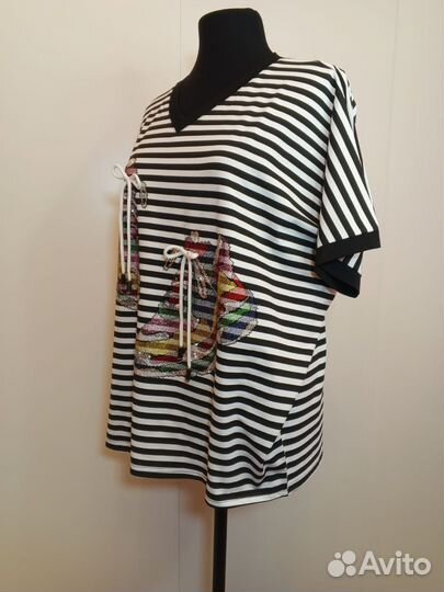 Женская футболка большого размера с60по 64