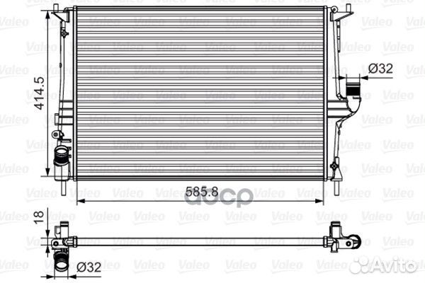 Радиатор системы охлаждения 700801 Valeo