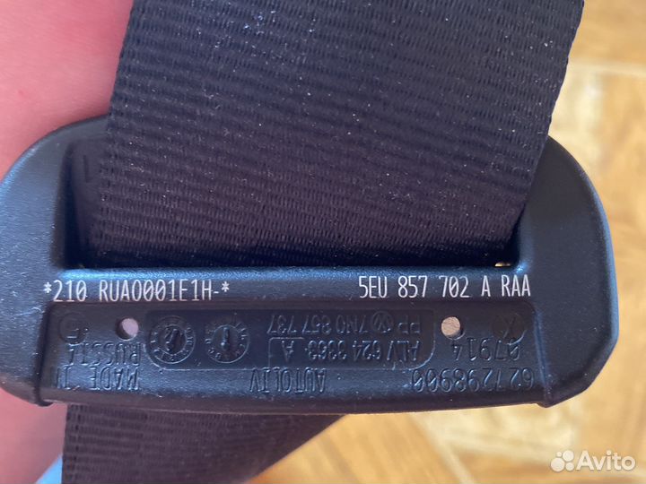 Ремни безопасности Skoda octavia A7