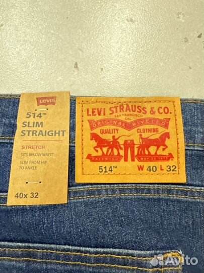 Мужские джинсы levis 514 slim straight 40/32
