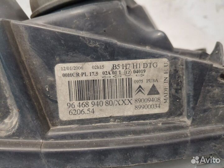 Фара (передняя) правая Citroen C4, 2006