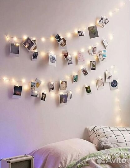 Гирлянда с прищепками для фото