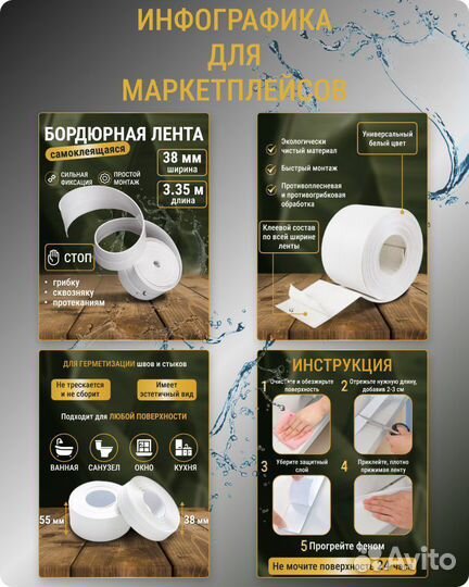 Инфографика для маркетплейсов Wildberris, Ozon