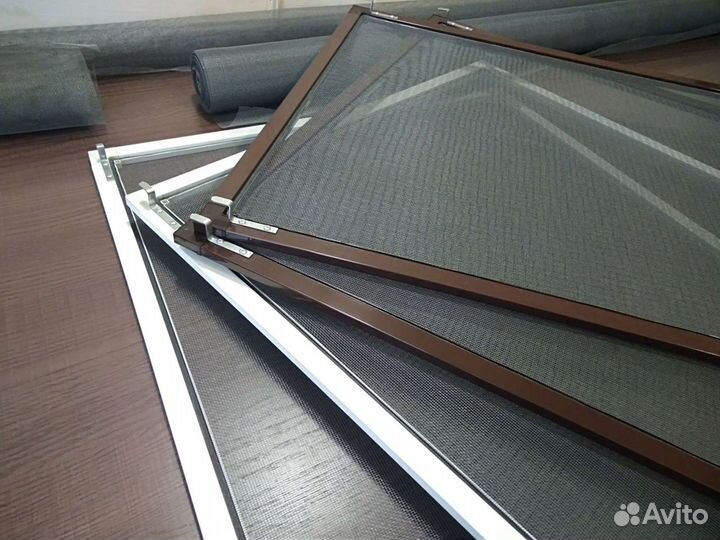 Москитные сетки на окна - серые, белые, коричневые