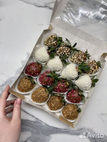 Клубника в шоколаде, клубничный набор, бокс