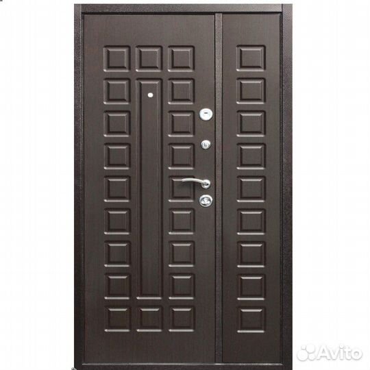 Дверь входная двухстворчатая
