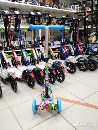Самокат мини принт / Самокат детский mini print
