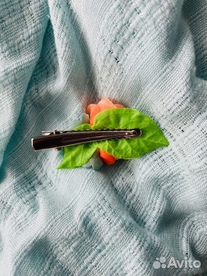 Заколка для волос ручная работа «Цветы»