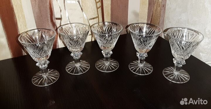 Хрусталь фужеры графин ваза стопки