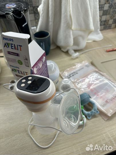 Молокоотсос электрический + бутылочки