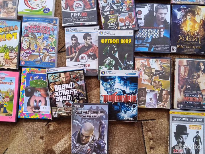 Диски dvd и пс