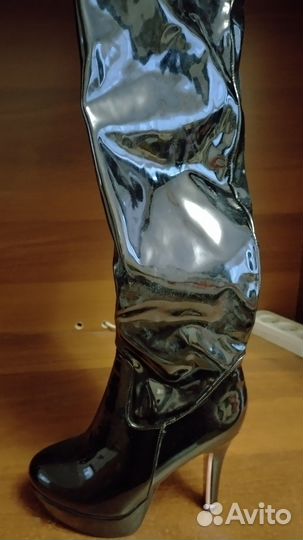 Сапоги-ботфорты, р-р 38