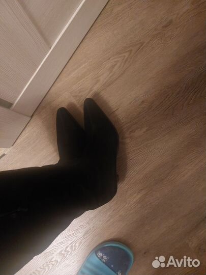 Сапоги зимние замшевые Janita жен 37 чёрные мех