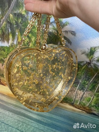 Сумка клатч сердечко.ручная работа