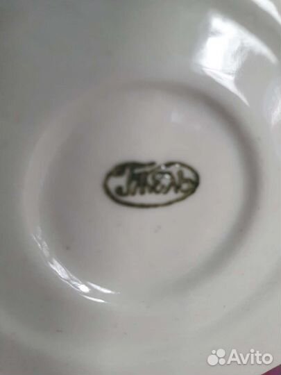 Фарфорый самовар с чайником и сахарница Гжель