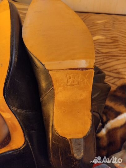 Сапоги кожаные женские