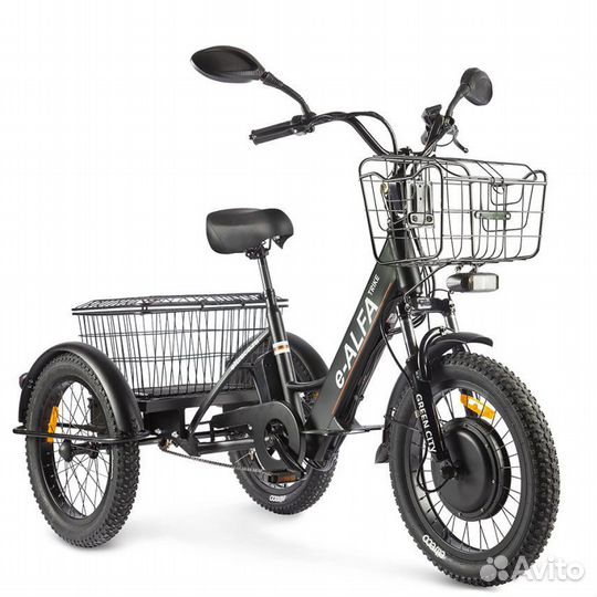 Трицикл green city e-alfa Trike Черный-2515
