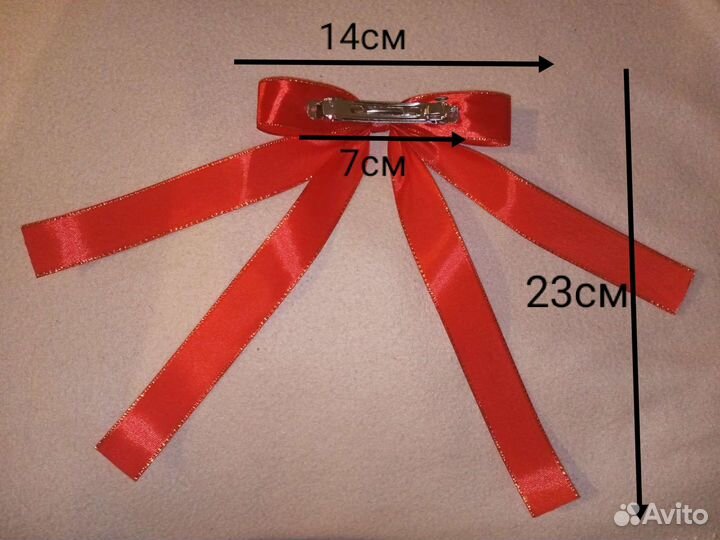 Бант на заколке-автомат ручной работы