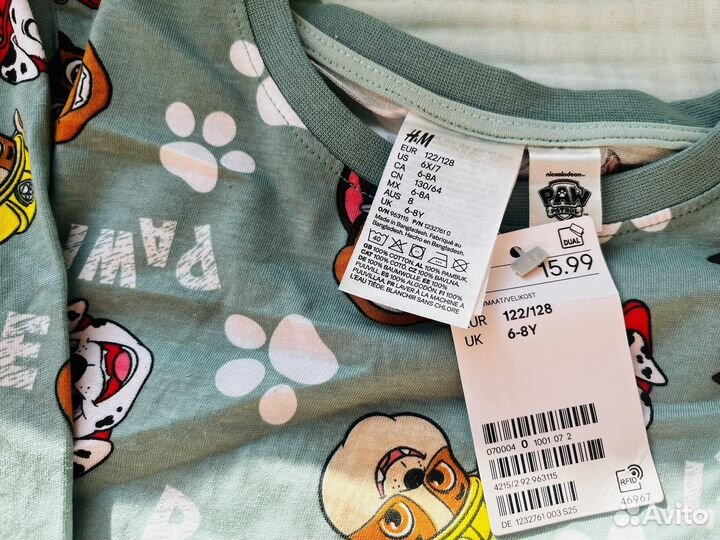 Пидама новая 122/128 (6-8 лет) щенячий патруль