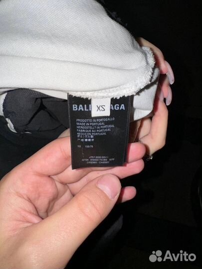 Balenciaga destroyed hoodie black