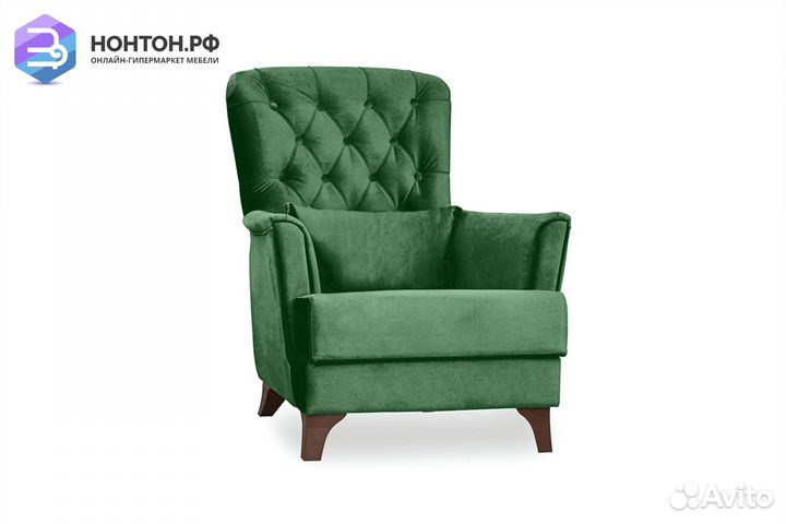 Кресло Ирис темно-зеленое