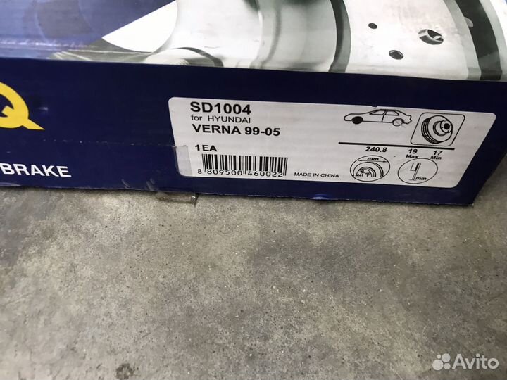 Диск тормозной вентилируемый на Accent хэтчбек