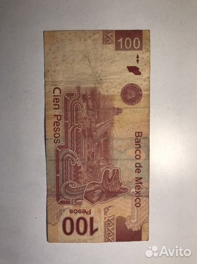 Бонкнота 100 песо Мексика 2012 года