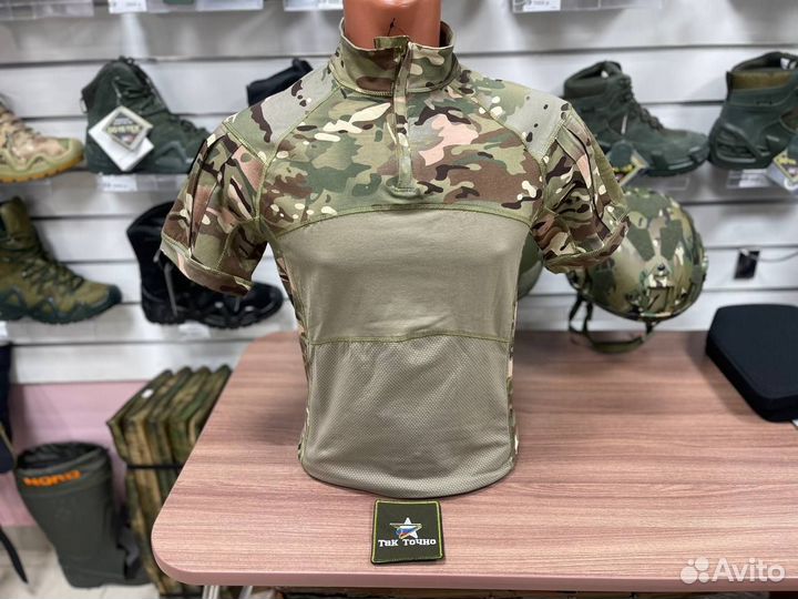 Тактическая боевая рубашка-футболка с кор. рукавом