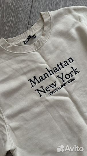 Костюм zara флисовый молочный