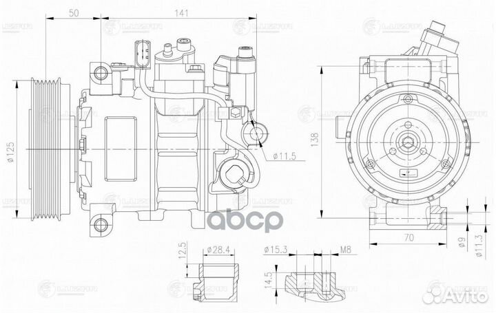 Компрессор кондиц. для а/м Audi A4 (B7) (04) /A8