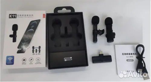 Микрофон петличный K11+ Lightning + type-C