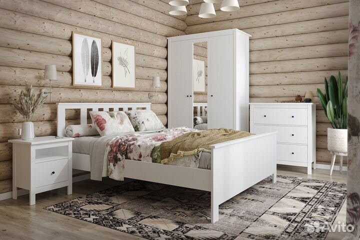 Сага Тумба прикроватная Белый (завод икеа)