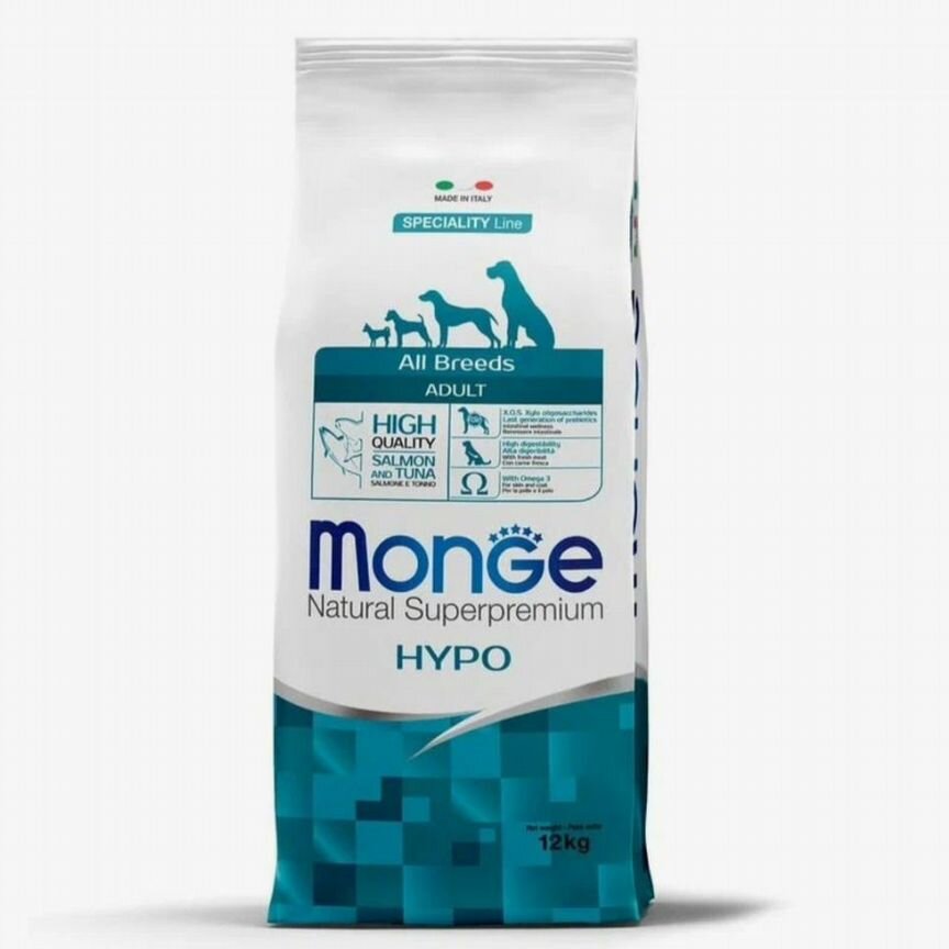 Корм для собак monge hypo 12 кг