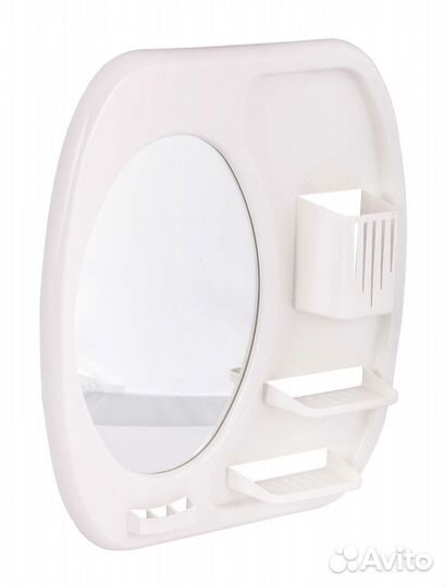 Полка для ванной с зеркалом