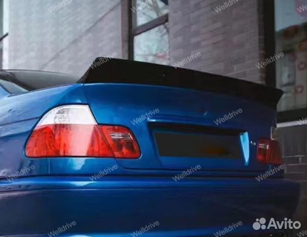 Спойлер на баганжник BMW 3 E46 черный глянец