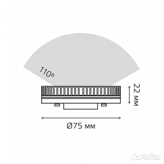 Лампа Gauss Elementary Таблетка GX53, 9 Вт, 660лм