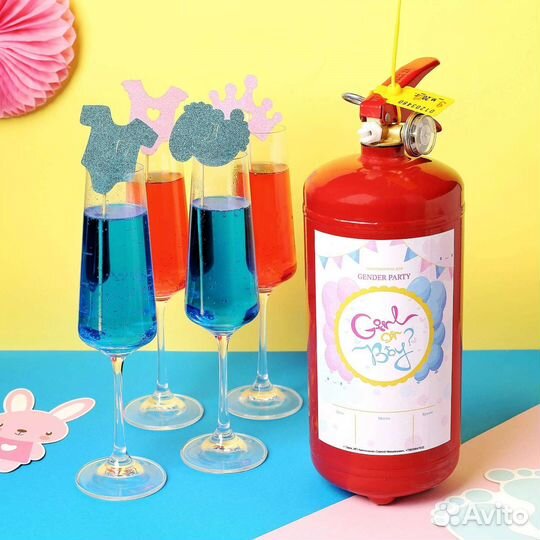 Гендер пати идеи Огнетушитель 2 л цветной дым