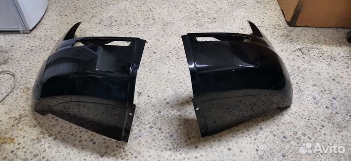 Накладки переднего бампера mitsubishi pajero 4