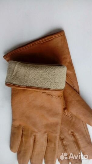 Перчатки женские кожаные новые